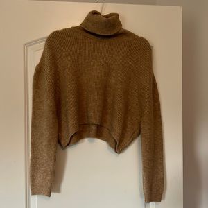Cropped Turtleneck Sweater